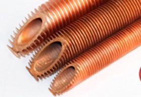 Медная оребренная труба